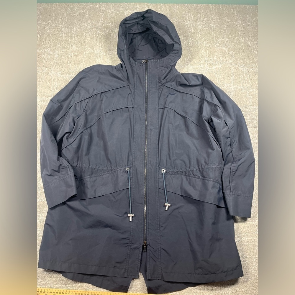 TSE Light weight Full Zip Long Length Parka Jacket Wasit synch women’s size L